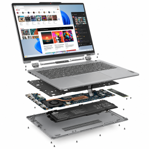 Lenovo IdeaPad 5 14IRH9 14-inch WUXGA OLED Intel Core i7-13620H 16GB RAM 512GB SSD Win 11 Home 2-in-1 Laptop 1. lenovo ideapad 5 exploded view